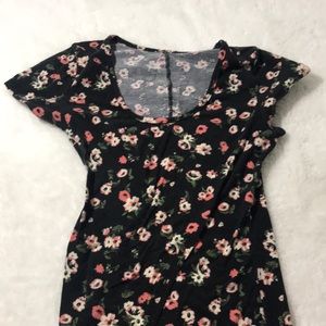 Floral print t- shirt dress